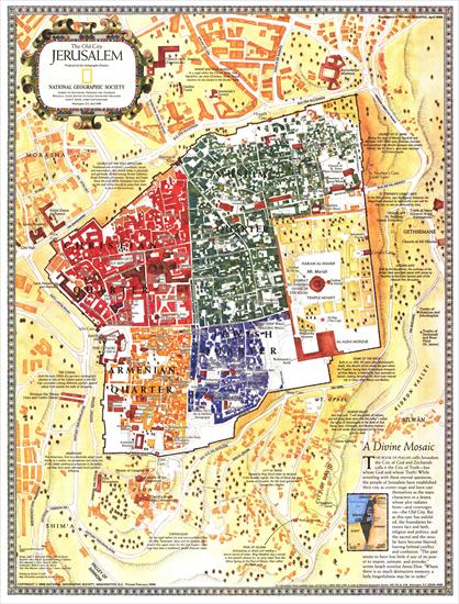 Mapy National Geographic. 539 map. Wysoka jakość - Jerusalem- The Old City 1996.jpg