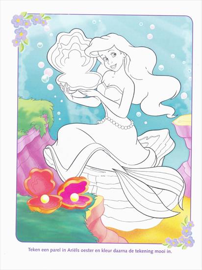 DISNEY Księżniczki - Księżniczki Disneya Ariel - kolorowanka 7.GIF