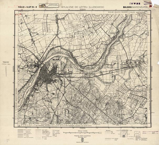 stare plany miast - P32_S28_H_Malbork_Marienburg 1936.jpg