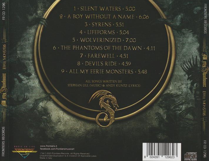 CD BACK COVER - CD BACK COVER - ALL MY SHADOWS - Eerie Monsters.bmp