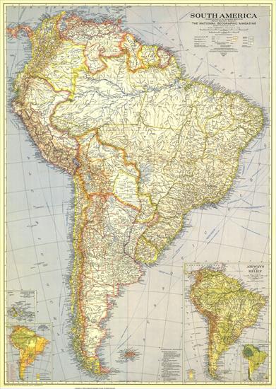 Mapy National Geographic. 539 map. Wysoka jakość - South America 1937.jpg