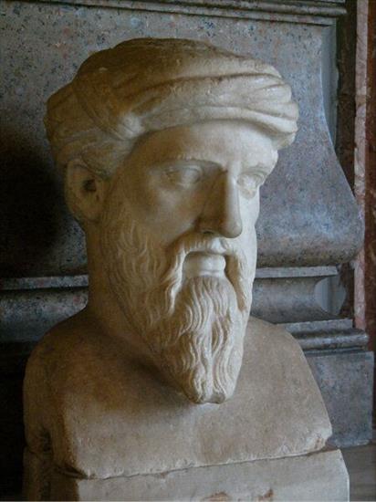 Filozofia, filozofowie starożytni - obrazy - Kapitolinischer_Pythagoras. Pitagoras - rzeźba w Muzeum na Kapitolu.jpg
